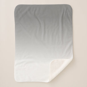 Grau Weiße Farben Minimalistische Decke Sherpadecke