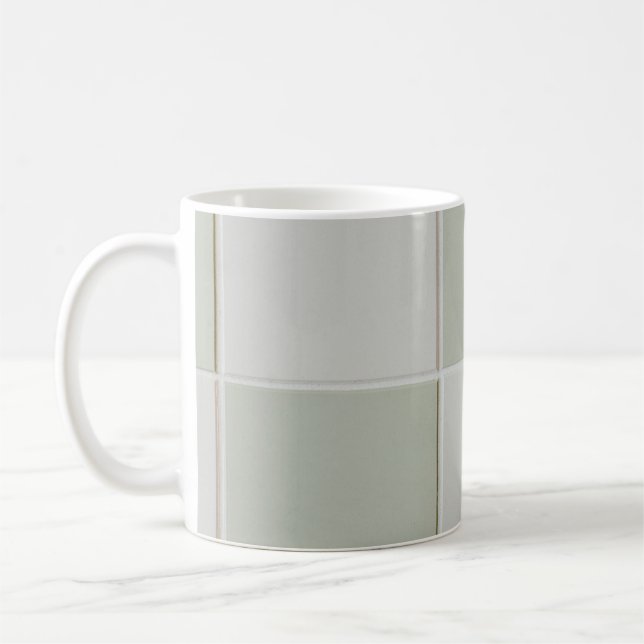Grau-weiße Fliesen Kaffeetasse (Links)