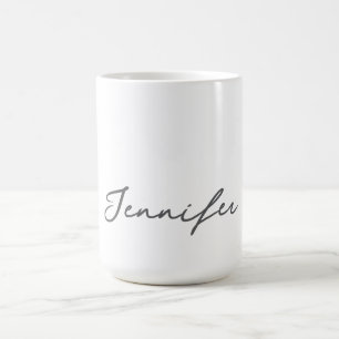 Grau Weiße Moderne Minimalistische Handschrift Nam Kaffeetasse