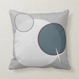 Grau-White-Blue-Circles Kissen