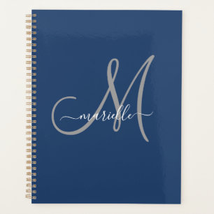 Grau-White Monogram Navy Blue Planer