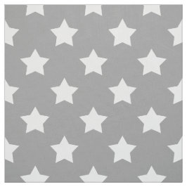 Grau White Stars Muster dekorativ Textil Stoff