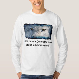 Grau Wolf Eyes Wildlife Conservation Shirt