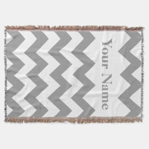 Grau Zickzack mit individuelle Name Decke