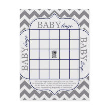 Grau Zickzack mit Panda Baby Bingo