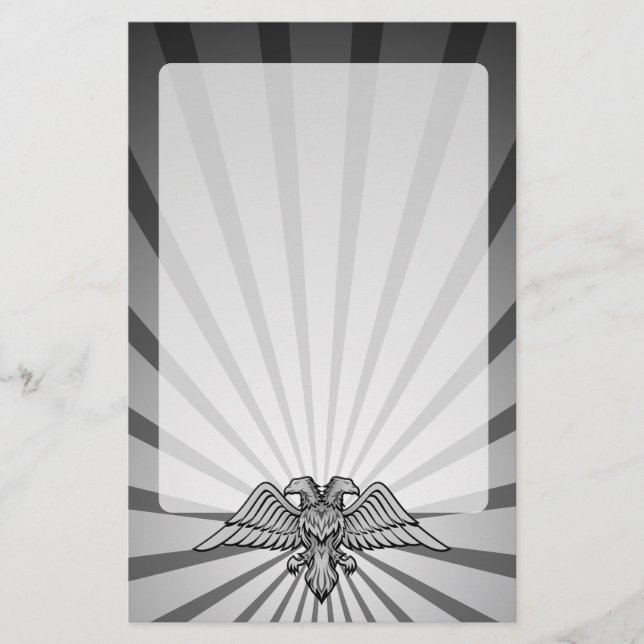 Grauadler mit zwei Köpfen Briefpapier (Vorderseite)