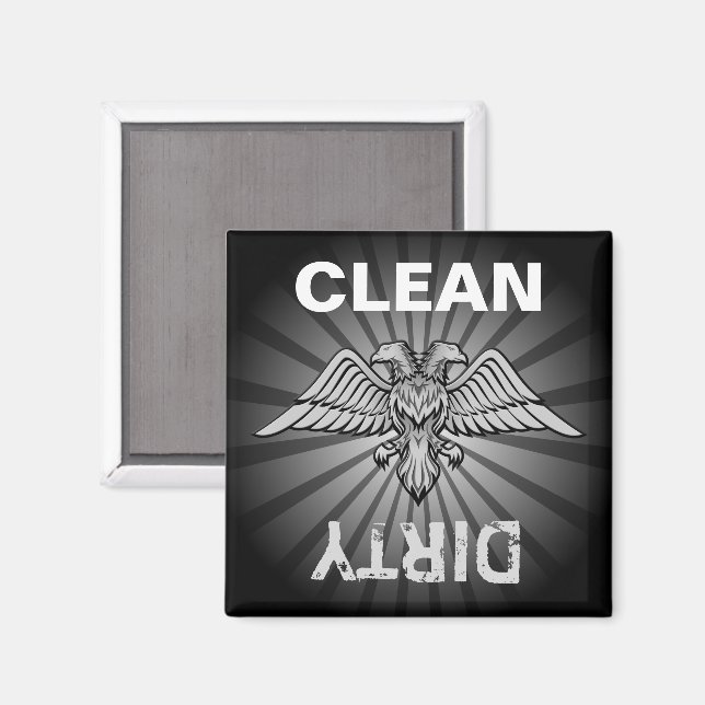 Grauadler mit zwei Köpfen Magnet (Vorderseite/Rückseite)