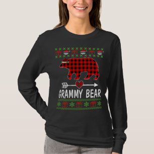 Graubär Santa Red Karierte Familie Pajamas für Chr T-Shirt