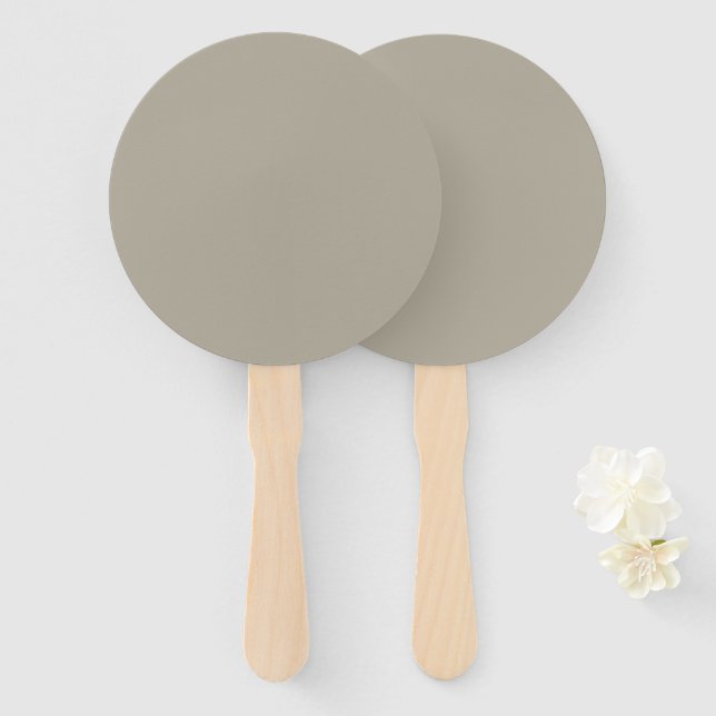 Graubeige Fächer (Vorne und Hinten)
