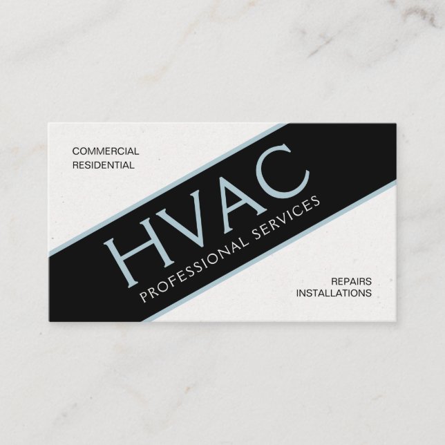 Graublau HVAC Standard, 3,5" x 2,0" Visitenkarte (Vorderseite)