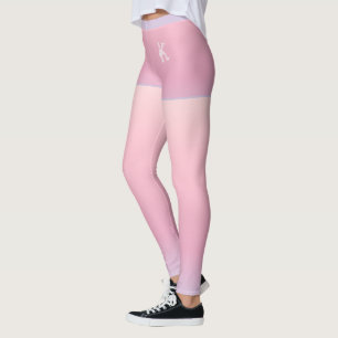 Graublau, rosa Farbverlauf, Kurven, benutzerdefini Leggings