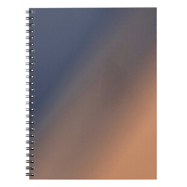 Graublau und beige Gradienten. Notizblock (Vorderseite)