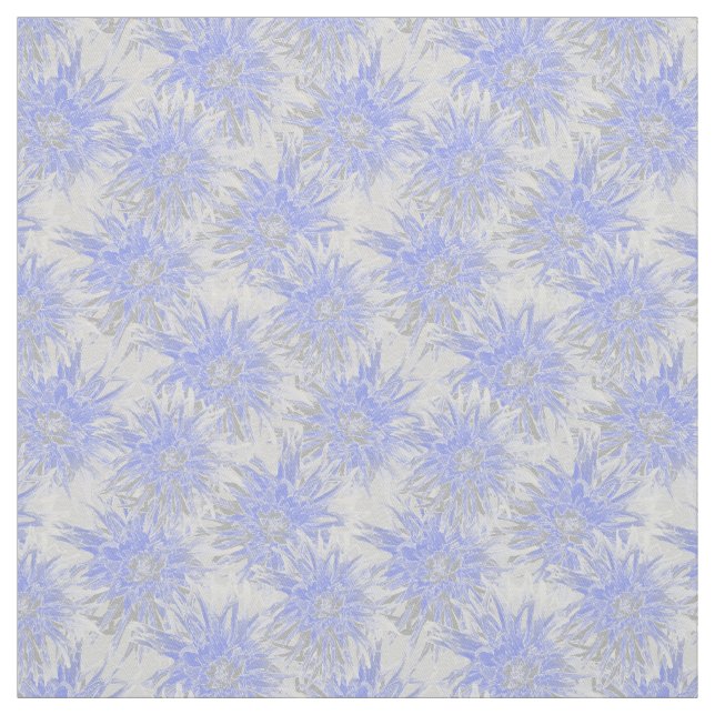 Graublaue Dahlien. Stoff (Muster)