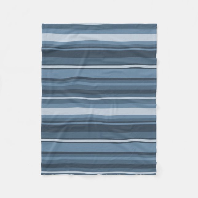 Graublaue Streifen Fleecedecke (Vorderseite)