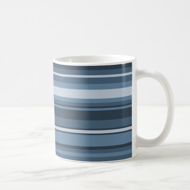 Graublaue Streifen Kaffeetasse (Rechts)