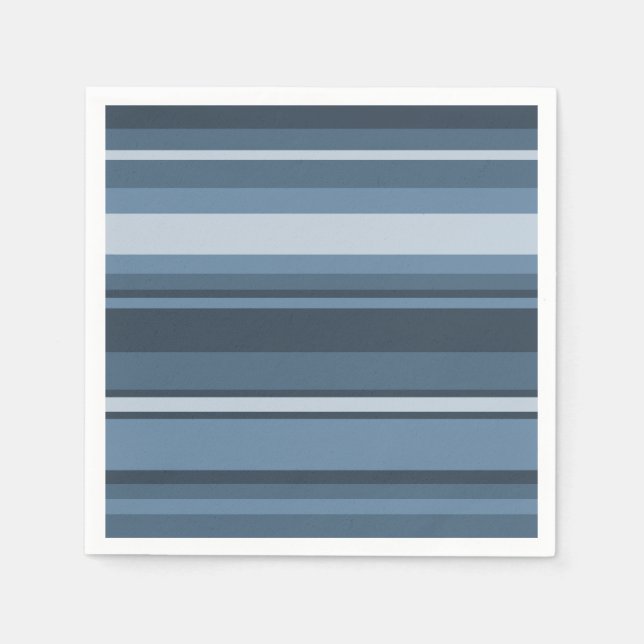 Graublaue Streifen Serviette (Vorderseite)