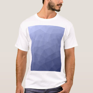 Graublauer Gradient geometrischer Maschenmuster T-Shirt