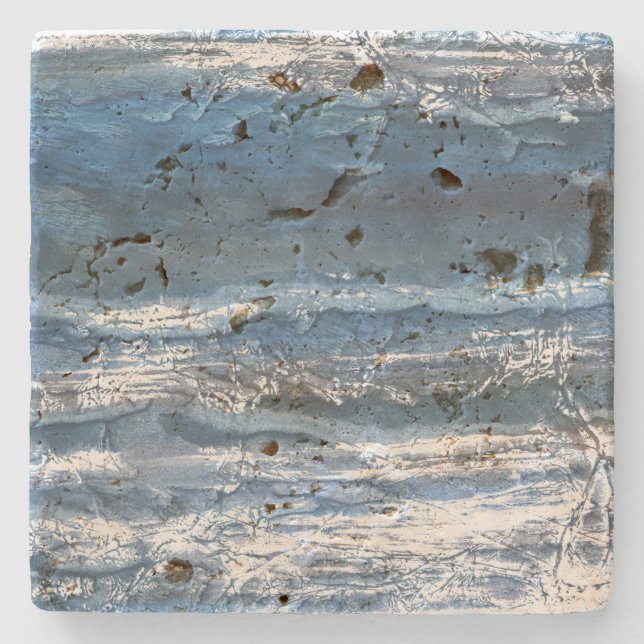 Graublauer Marmor Steinuntersetzer (Vorderseite)