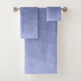 Graublaues geometrisches Muster Badhandtuch Set