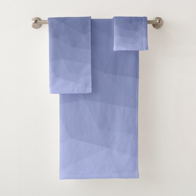 Graublaues geometrisches Muster Badhandtuch Set (Insitu)