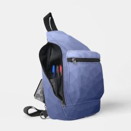 Graublaues geometrisches Muster Crossbody Bag