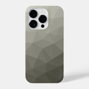 Graubraun-Licht-Armee Gefälle geometrische Netz iPhone 14 Pro Hülle