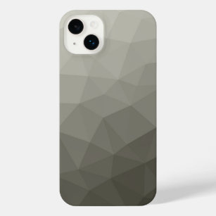 Graubraun-Licht-Armee Gefälle geometrische Netz iPhone 14 Plus Hülle