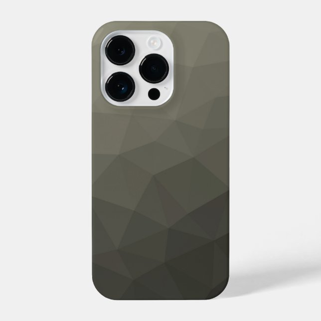 Graubraune militärische Gefälle iPhone 14 Pro Hülle (Rückseite)