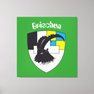 Graubünden Grigioni Grischun Leinwand