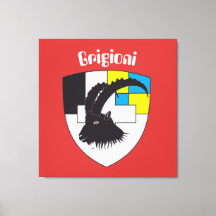 Graubünden Grigioni Grischun Leinwand