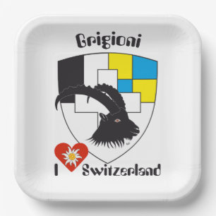Graubünden, Grigioni, Grischun Pappteller