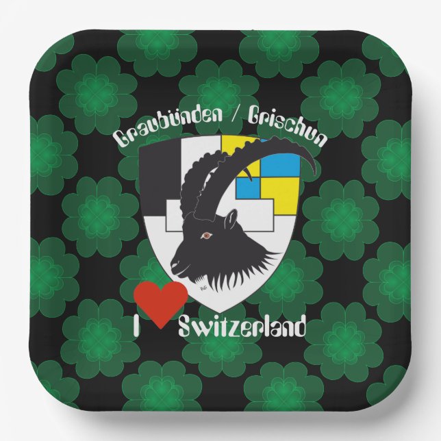 Graubünden, Grigioni, Grischun Teller (Vorderseite)