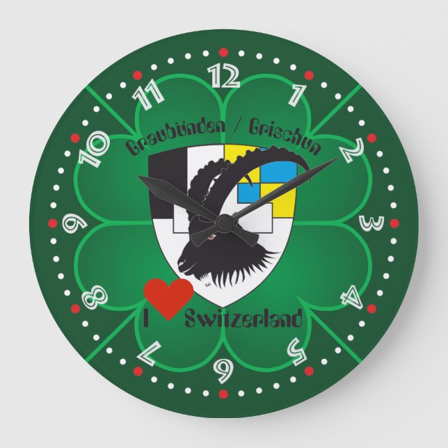 Graubünden Grischun Grigioni Schweiz Svizra Uhr (Vorderseite)