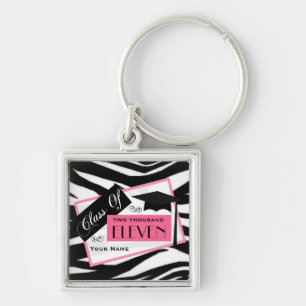 Graudation Klasse von 2011 - Zebra-Druck u. Rosa Schlüsselanhänger