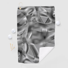 Graue, abgerundete Formen, in hellen Tönen Golfhandtuch