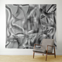 Graue, abgerundete Formen, in hellen Tönen Wandteppich