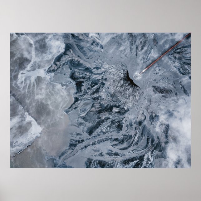Graue abstrakte Malerei Poster (Vorne)