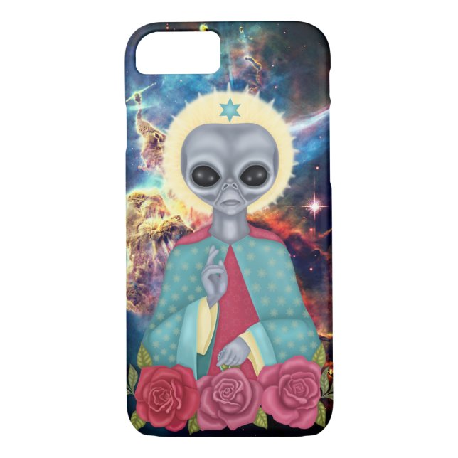 Graue Alien Case-Mate iPhone Hülle (Rückseite)