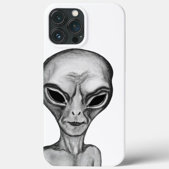 Graue Alien Case-Mate iPhone Hülle (Rückseite)
