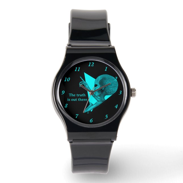 Graue Alien, die Wahrheit ist da draußen Armbanduhr (Vorderseite)