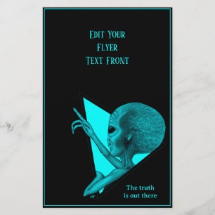 Graue Alien, die Wahrheit ist da draußen Flyer