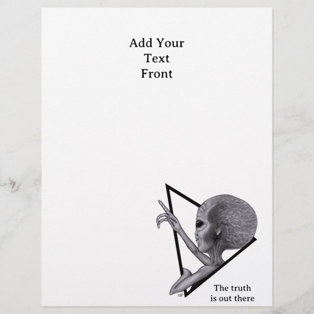 Graue Alien, die Wahrheit ist da draußen Flyer (Vorne)