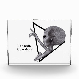 Graue Alien, die Wahrheit ist da draußen Fotoblock