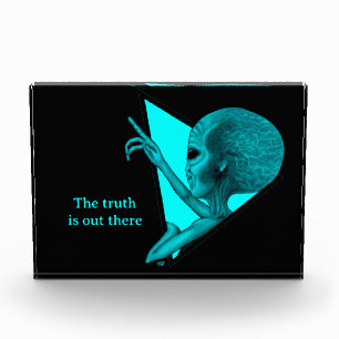 Graue Alien, die Wahrheit ist da draußen Fotoblock