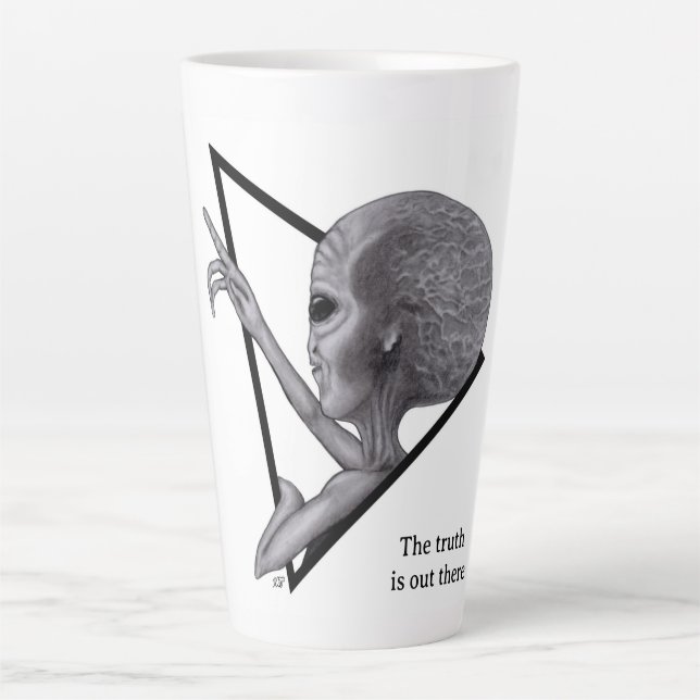 Graue Alien, die Wahrheit ist da draußen Milchtasse (Vorderseite)