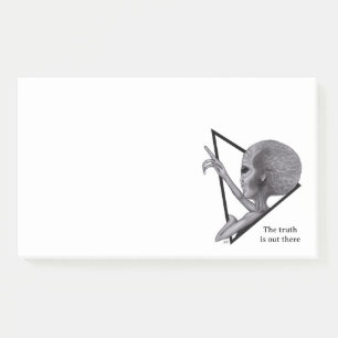 Graue Alien, die Wahrheit ist da draußen Post-it Klebezettel