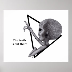 Graue Alien, die Wahrheit ist da draußen Poster