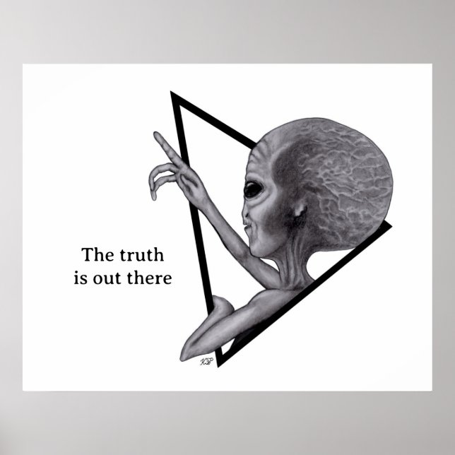 Graue Alien, die Wahrheit ist da draußen Poster (Vorne)