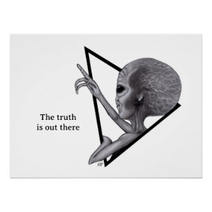 Graue Alien, die Wahrheit ist da draußen Poster