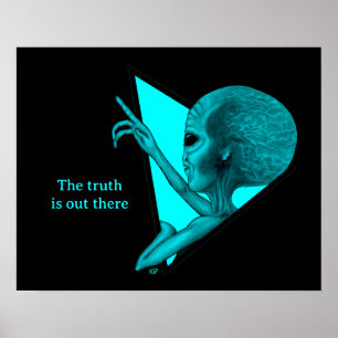 Graue Alien, die Wahrheit ist da draußen Poster